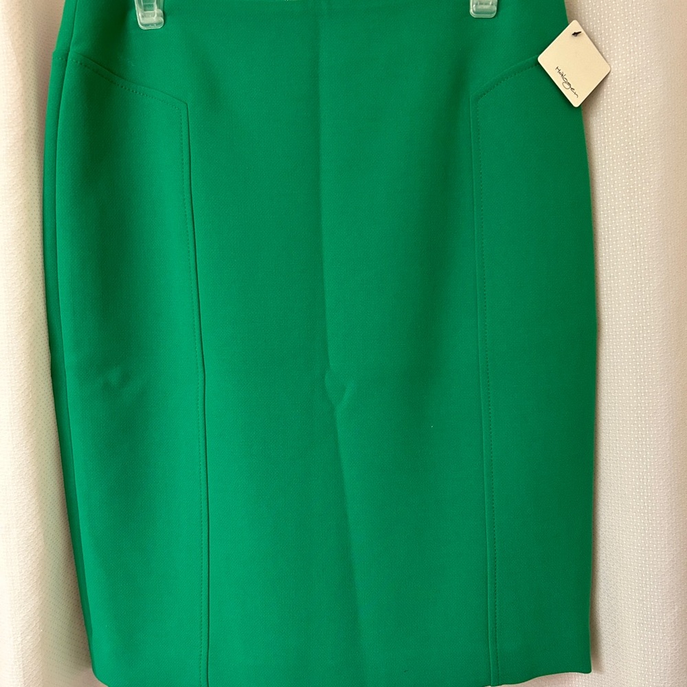 Green Pencil Skirt Knee-Length Work